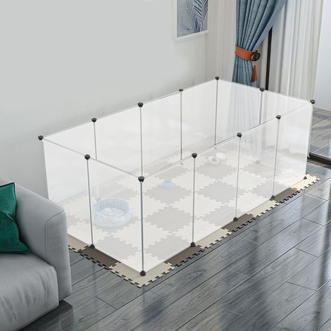 Wolketon Freigehege DIY Laufgitter Hasen Kaninchen Welpenauslauf Kaninchenstall Kleintierkäfig