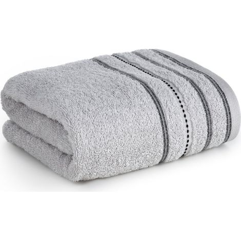 Vento silbergestreiftes Badetuch 70x140 cm (1/5)