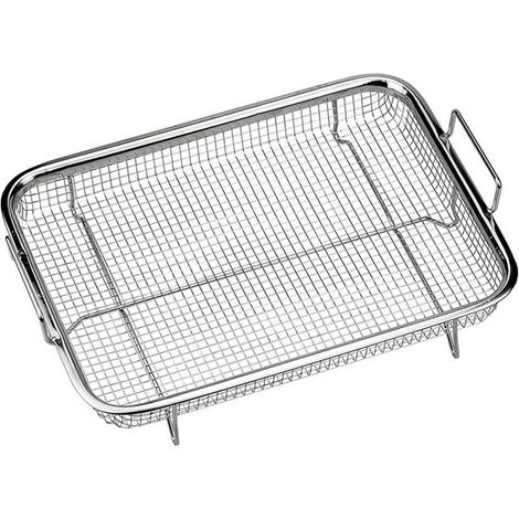 Cesta para parrilla de acero inoxidable con asa，Juego de bandejas para hornear，Cesta para freír de cobre，Plancha para parrilla (1/5)