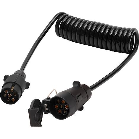 Adaptateur 12 V 7 broches pour remorque, rallonge pour caravane, prise de remorquage, connecteurs pour tableau de bord, 2 m (1/5)