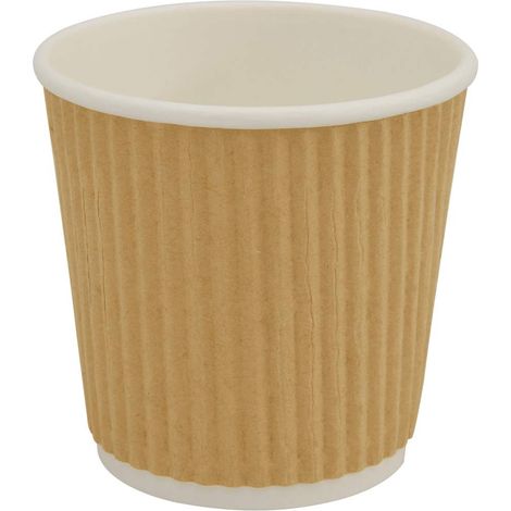 Tasses à café en papier 1000 pcs 4oz 100ml marron CFW669091 (1/5)