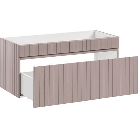 Waschtischunterschrank 100 cm Softclose-Auszug IRAKLIO-56-ROSE altrosa B/H/T ca. 100/46/45,6 cm (1/5)
