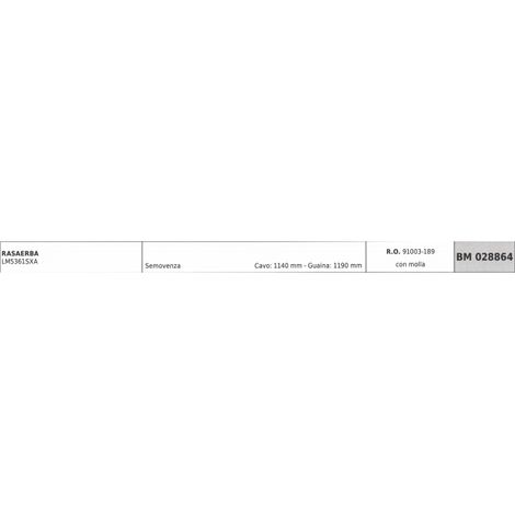 KAAZ LM5361SXA cortacésped de muelle autopropulsado cable 1140 mm cable vaina 1190 mm