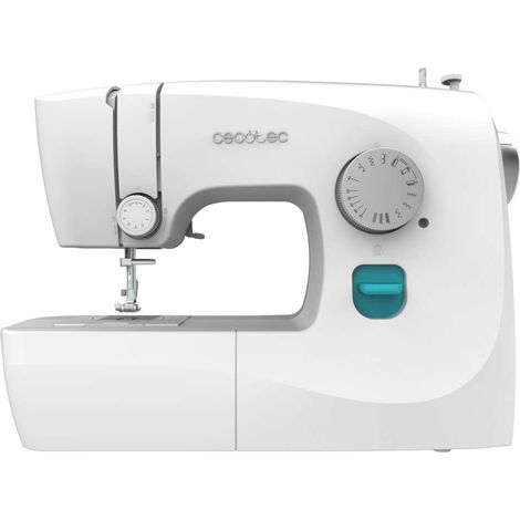 Cecotec Machine à coudre BelleCouture 1500. Machine à coudre avec 15 points intégrés, bras libre, boutonnière réglable