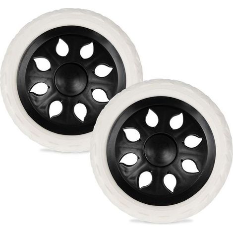 Roues de rechange pour chariot de courses - ORION - 16 cm - Noires - Légères - Durables - Lot de 2 (1/5)