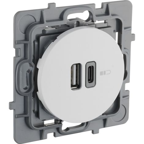 DEBFLEX - CASUAL EVO MECANISME DOUBLE USB A+C BLANC