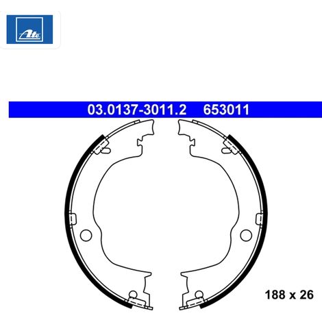 Jeu de mâchoires de frein, frein de stationnement ATE 03.0137-3011.2 CHEVROLET