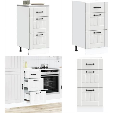 vidaXL Küchen-Unterschrank Lucca Weiß Holzwerkstoff (1/5)