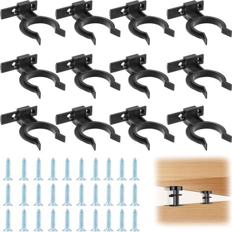 12pcs Clip de Fixation pour Plinthes, Clips pour Plinthes de Cuisine, avec 30 vis, pour pieds de cuisine de 27 à 33 mm (1/4)