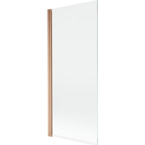 Paroi de baignoire Mexen Mist 1 volet 80 x 150 cm, transparent, cuivre brossé - 8A9-080-001-65-00 (1/4)