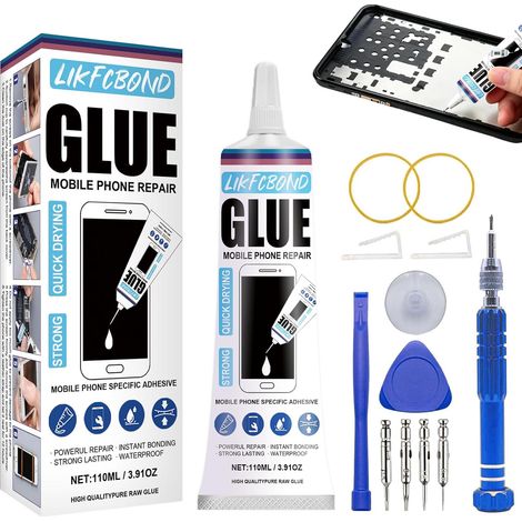 Colle Telephone, Colle Ecran Smartphone, Adhésif Extra Forte Tout Support pour la Réparation Smartphones, Tablettes et Autres Produits Électroniques, 110ML (1/5)