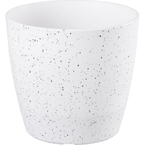 Blumentopf Strend Pro Stone, 23x20,5 cm, weiß, Stein-Effekt