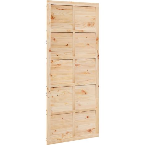 Maison Exclusive - Scheunentür Natur 80 x 2,5 x 208 cm Massives K