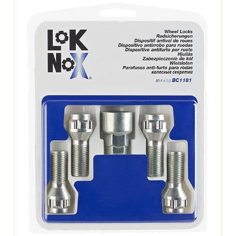 4 vis antivol BC1181 14x150 coniques L30mm - Cle 17 19