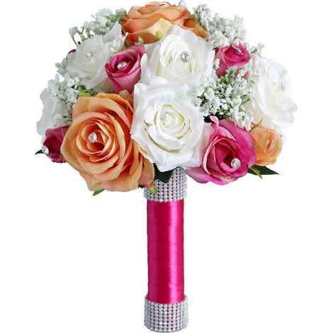 Bouquet de Mariée Artificiel en Soie, Idéal pour Photographie de Mariage et Accessoires de Demoiselle d'Honneur (1/4)