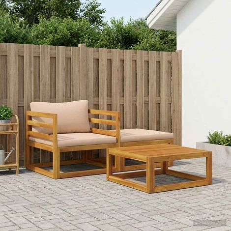 vidaXL Ensemble de canapé modulable avec coussins 3 pc 2 place (1/5)