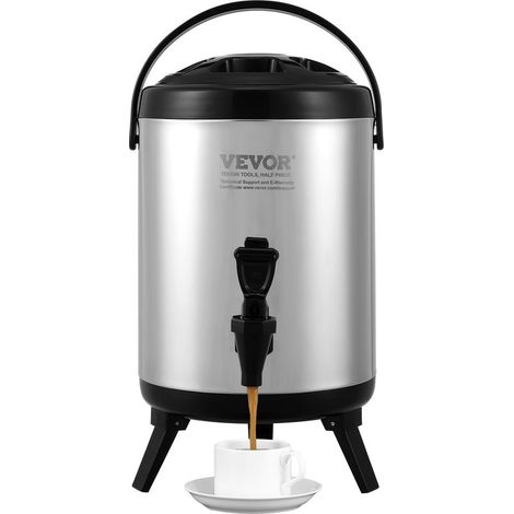 VEVOR Distributeur de Boissons Isotherme 6 L Distributeur d’Eau Chaude et Froide Non Electrique Inox Alimentaire Conservation 4-6 H Conteneur Isotherme avec Robinet Portable pour Camping Restauration (1/5)