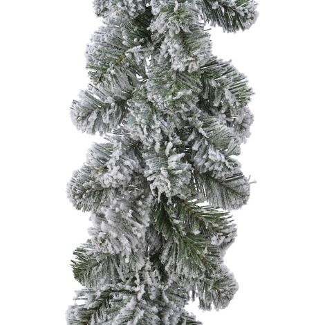 Weihnachtsdeko Tannengirlande Grün beschneidt Ø 20 cm Länge 2,7 m - Kunstpflanzen