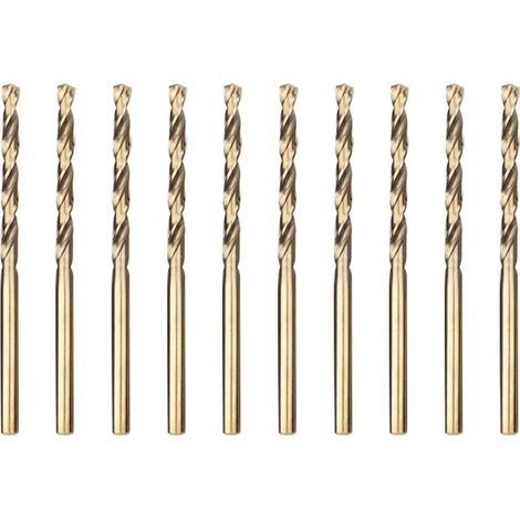 10pcs 2.5mm Foret Hélicoïdal Professional Forets à Métaux en Acier Inoxydable, Standard DIN 338 (1/5)