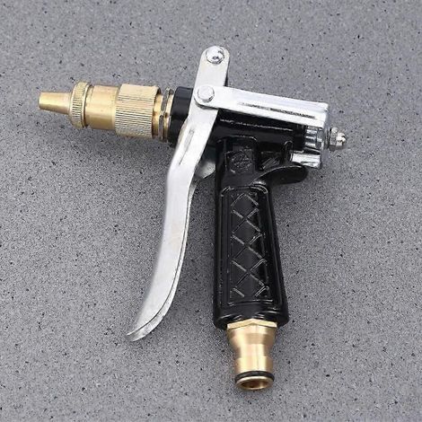 High Pressure Hand Sprayer Nozzle for Car Wash & Garden Hose, Adjustable Jet Spray Gun with 8 Patterns, Rust-Resistant Metal Head (1/4)