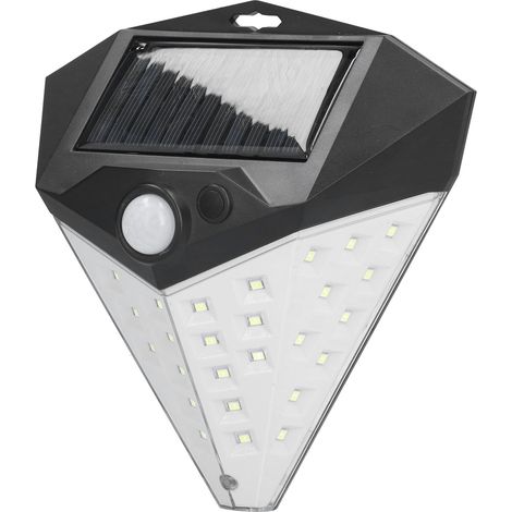 Lampes solaires d'extérieur à détecteur de mouvement LED rechargeables, à induction infrarouge, angle de détection de 120°, étanches IP65 (1/5)