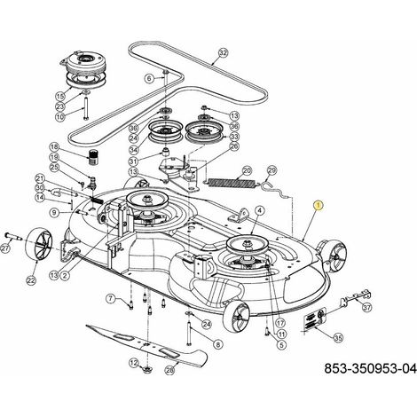 Piatto taglio trattorino rasaerba XZ2117I ORIGINALE MTD CUB CADET 603-05396-CY