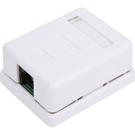 2-teilige RJ45 Cat6 Aufputz-Anschlussdose mit einem Port für Desktop-Computer – Computer-Netzwerkanschlussdose (1/5)