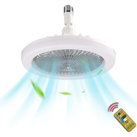 Ventilateur plafond avec lumière et télécommande – LED dimmable 30W E27 – Aromathérapie – Silencieux (1/4)