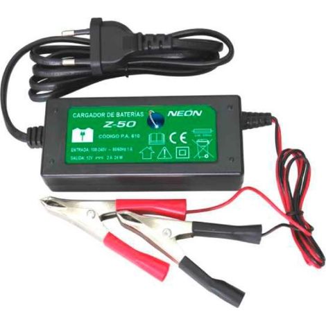 Caricatore della batteria al piombo 12 V 2 AH Z-50 C/TEEZERS