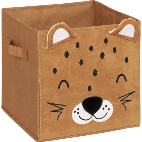 Spielzeugkiste mit Griffen LEOPARD, 29 x 29 x 29 cm (1/5)