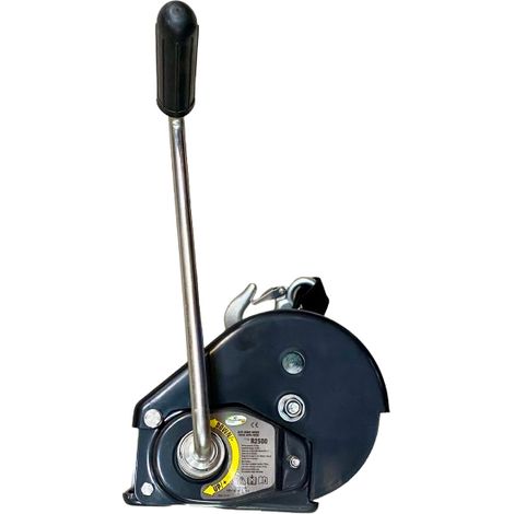 Trigano – Treuil halage 2950 kg avec sangle 8 m – Acier galvanisé – Coque de protection – Manivelle ergonomique démontable (1/3)