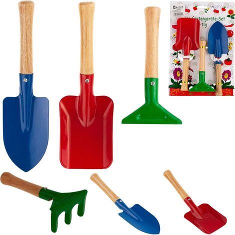 Juego de herramientas de jardinería DOS2637: rastrillo, pala y azada, 3 en 1, mini juego de jardín. (1/5)