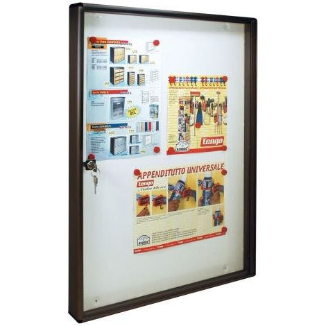 BACHECA 4 FOGLI ALLUMINIO GHISA 55x73x5cm.