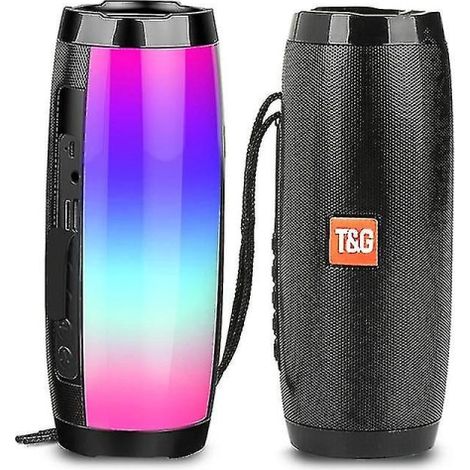Haut-parleur Bluetooth portable Tg157, étanche IPX5, rechargeable USB, sans fil, son stéréo, enceinte nomade multicolore pour musique en extérieur (1/4)