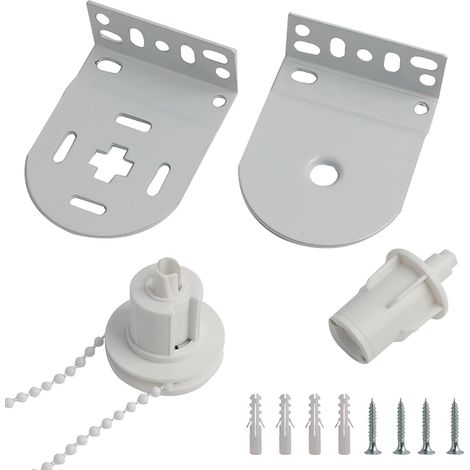 Fijaciones para estores enrollables de 30 mm, con embrague, cadena y soportes metálicos – Mecanismo de piezas de reparación duraderas, soportes (1/5)