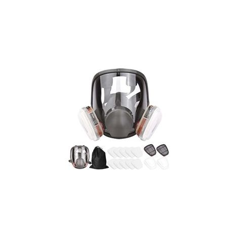 Maschera di protezione respiratoria riutilizzabile – Antigas e antipolvere – Kit completo con filtri – Leggera e regolabile per il massimo comfort durante lavori di verniciatura e saldatura. (1/4)