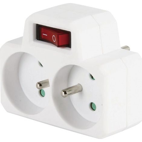 Biplite 2p 16a Bianco Con Interruttore - Electraline