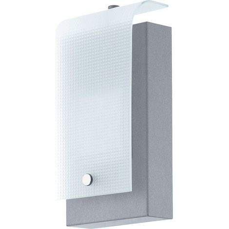 Applique murale, éclairage extérieur, jardin, argent, lampe d'extérieur, applique murale maison, balcon, acier galvanisé, 1x LED 3,7 watts, 320 lumens, blanc chaud, LxlxH 12x7x22,5 cm (1/5)