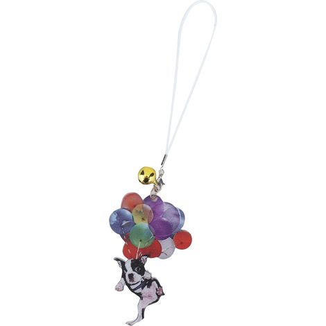 Niedlicher Autoanhänger mit französischer Bulldogge, Autodekoration mit bunten Luftballons, Geschenk für Freunde und Familie (1/5)