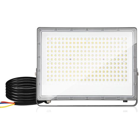 Wolketon Proiettore a LED da 200W - Illuminazione esterna a LED - Proiettore a LED - Luce fredda IP65 per Garage. Giardino. Terrazza