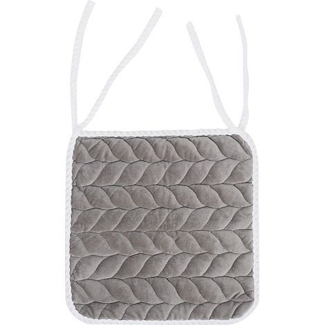 Coussin De Chaise Antidérapant 40x40cm Polyester Gris Pour Salle À Manger Jardin Bureau (1/5)