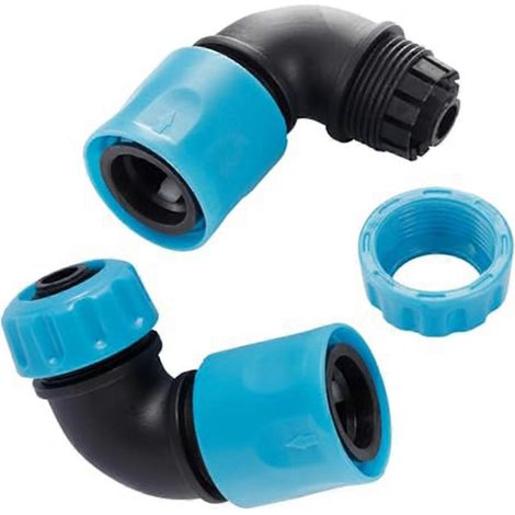 raccordi rapidi a gomito compatibili con irrigazione da giardino / autolavaggio 1/2" (12,5 mm) per tubo flessibile, ideali per giardinaggio e autolavaggio. (1/5)