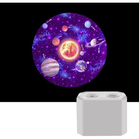 royaluxe - Veilleuse de projection de ciel étoilé, lumière d'étoile de toit USB avec télécommande, lampe de voiture réglable portable (Planète) (1/5)