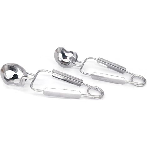 Pince à escargots en acier inoxydable, pince de service, pince à fruits de mer à ressort, ustensiles de cuisine pour restaurants et hôtels, lot de 2, 15 cm. (1/5)