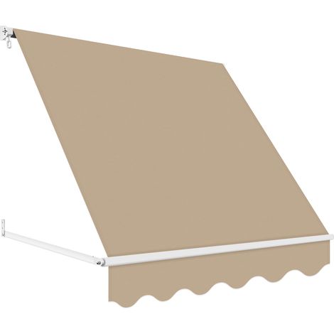 Store extérieur fenêtre enroulable 120 x 120 cm Beige – Polyester