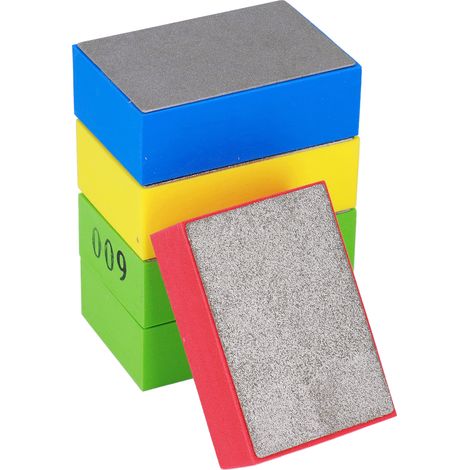 Lot de 5 disques de polissage diamantés pour ébavurer et rectifier les carreaux et la pierre. Disponibles en différents grains : 60, 100, 200, 400 et 600. (1/5)