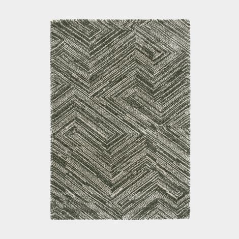 Tapis ultra-doux - Minimaliste - Anthracite dessin graphique crème - 120 x 170 cm (1/5)