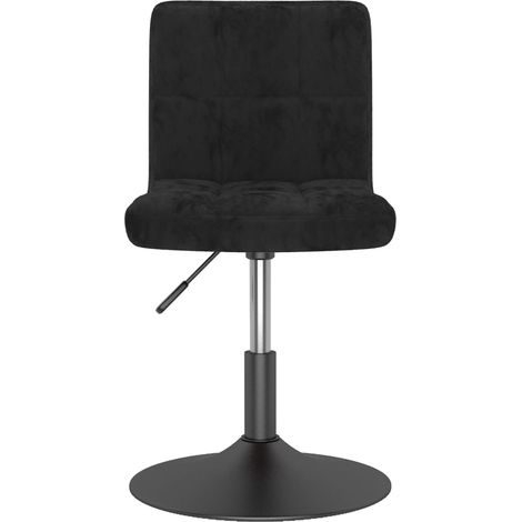 Maison Exclusive - Sedia da Pranzo Girevole Nera in Velluto
