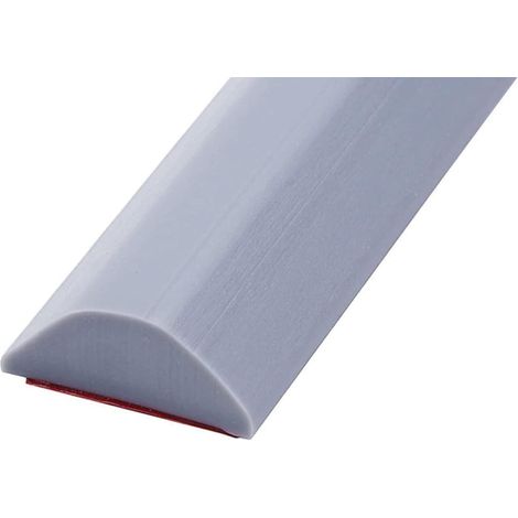 Barre de seuil de douche - 1 pièce - 80 cm - Butée d'eau - lèvre en caoutchouc de 1,2 cm - Joint de douche autocollant pour douche, cabine, lèvre de douche, salle de bain - En silicone - Gris (1/5)