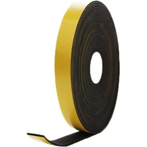 adhesiva de espuma de goma EPDM negro 20x3mm 10 m de longitud